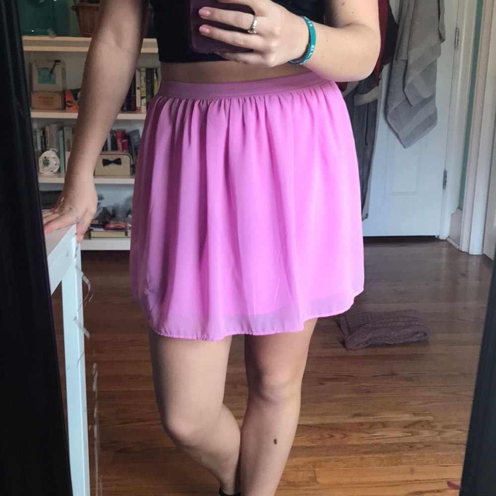 Pink circle skirt